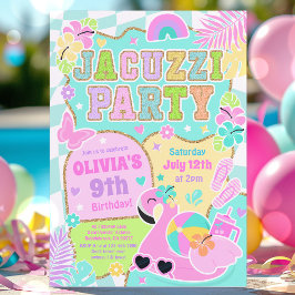 Invitación Jacuzzi Preppy Fiesta de cumpleaños Tubería calien
