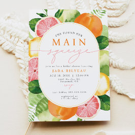 Invitación JADA Citrus Fruit Main Squeeze Bridal Shower
