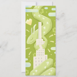 Invitación Jade Dragon In The City - Funky Cute Style