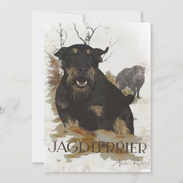 Invitación Jagdterrier (Anverso)