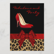 Jaguar elegante Stiletto Custom Invitation de