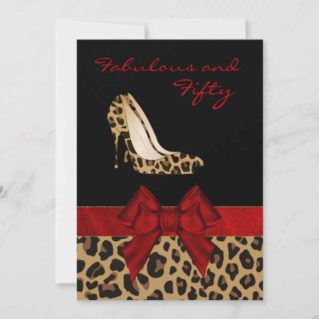 Invitación Jaguar Stiletto Custom Invitation de señora (Anverso)