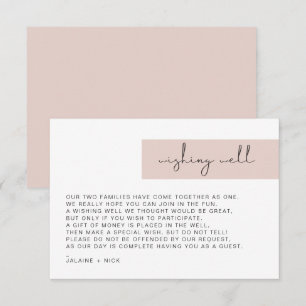 Invitación JALAINE Modern Rubor Pink Wike Well Card