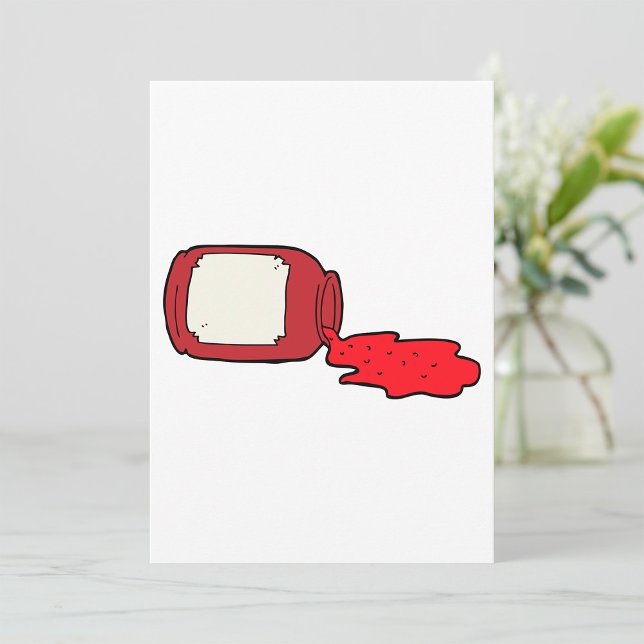 Invitación Jam Cute Rojo Jelly Jar derramado (Subido por el creador)