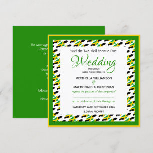 Invitación JAMAICA FLAG Patriotic Custom Wedding