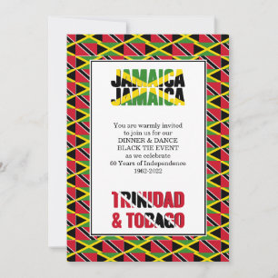 Invitación Jamaica Trinidad 60.º Aniversario de Independencia
