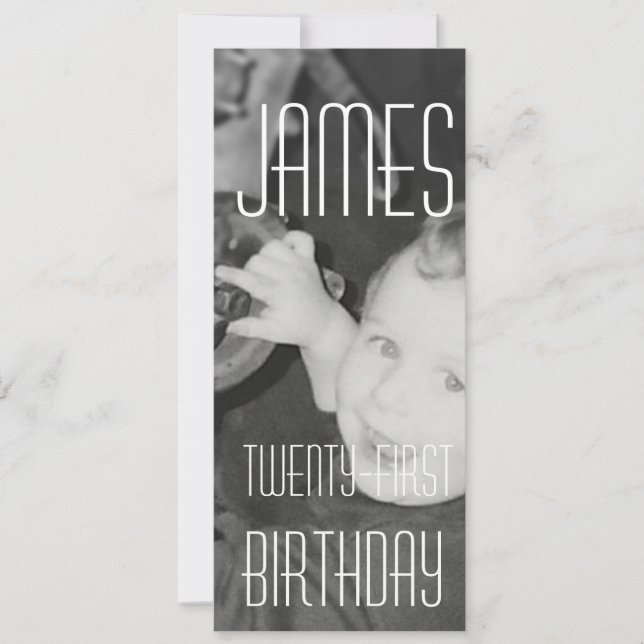 Invitación James vigésimo primer (vertical) (Anverso)