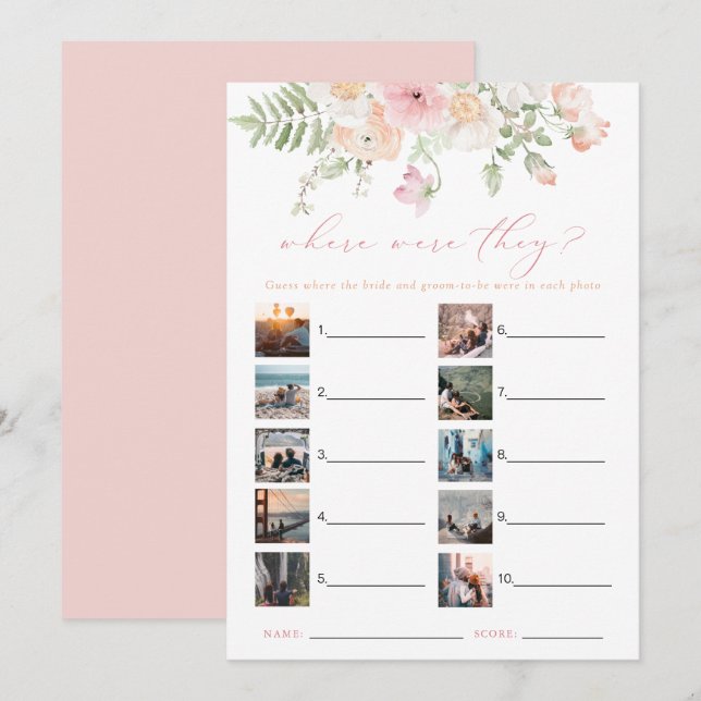 Invitación JANE Rubor Floral Dónde Estaban Las Novias (Anverso / Reverso)