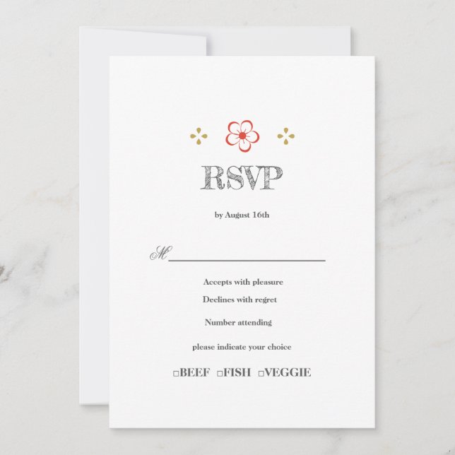 Invitación  Japanese Plum Blossom Design (Anverso)