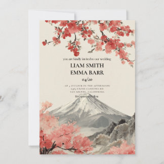 Invitación Japanese Sakura Wedding Invitation
