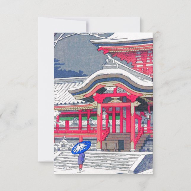 Invitación Japanese Winter (Anverso)