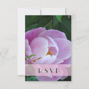 Invitación japonesa de RSVP del Peony