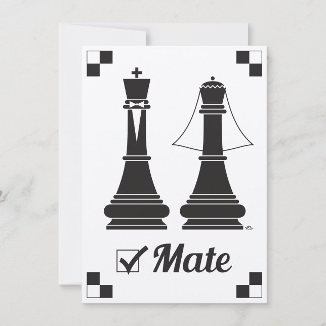Invitación Jaque mate (Anverso)