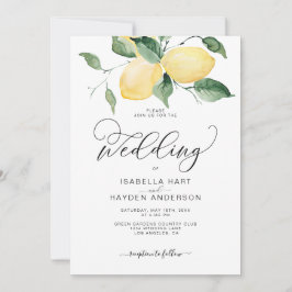Invitación Jardín Amarillo Lemon Boda Botánico Boho