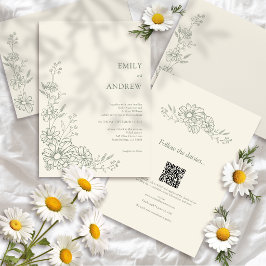 Invitación Jardín Botánico Código QR Sage Todo en Uno para Bo