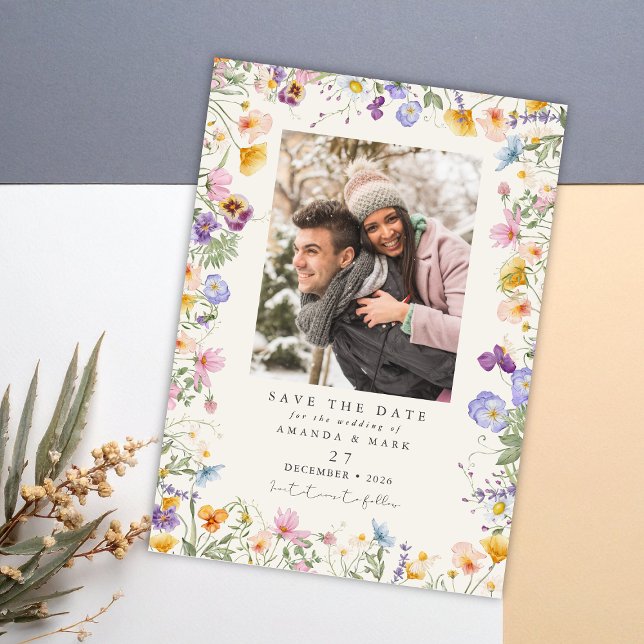 Invitación Jardín Botánico de Boho Spring Wildflowers (Subido por el creador)