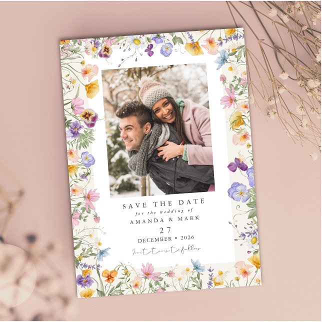 Invitación Jardín Botánico de Boho Spring Wildflowers (Subido por el creador)