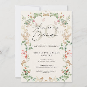 Invitación Jardín botánico de flores silvestres 50 aniversari