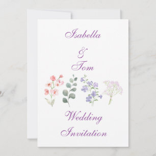 Invitación Jardín Botánico de Lavanda de Flor Silvestre Román