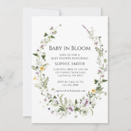 Invitación Jardín Botánico Pequeño En Bloom Baby Shower