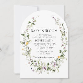Invitación Jardín Botánico Pequeño En Bloom Baby Shower