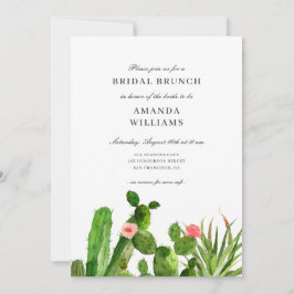 Invitación Jardín Cactus Elegante | Boda Bridal Shower