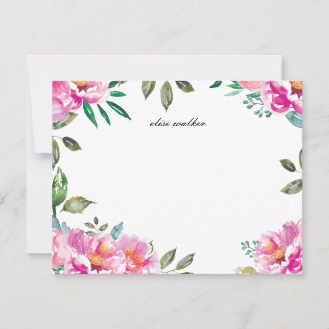 Invitación Jardín color morado| Stationery personalizada (Anverso)