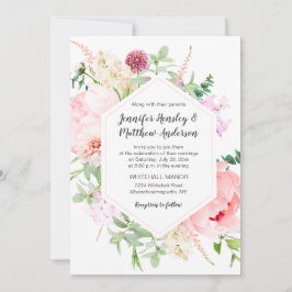 Invitación Jardín de Acuarela Salvaje Boda |