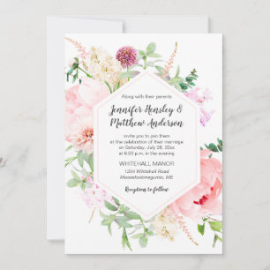 Invitación Jardín de Acuarela Salvaje Boda  