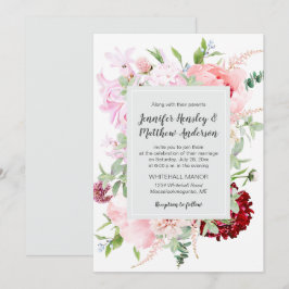 Invitación Jardín de Acuarela Salvaje Boda |