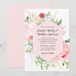 Invitación Jardín de Acuarela Salvaje Boda |