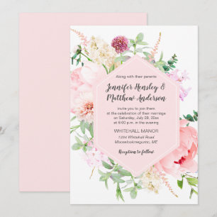 Invitación Jardín de Acuarela Salvaje Boda  