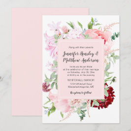 Invitación Jardín de Acuarela Salvaje de Boda |