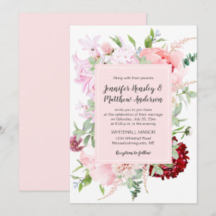 Invitación Jardín de Acuarela Salvaje de Boda  
