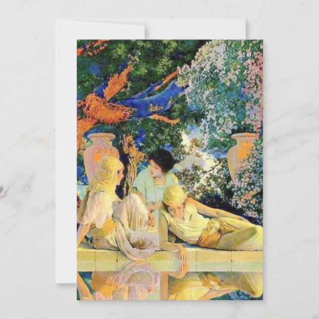 Invitación Jardín De Alá Por Maxfield Parrish (Anverso)