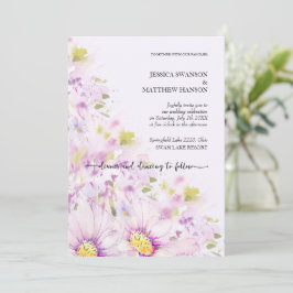 Invitación Jardín de Boho de Flores de verano de primavera