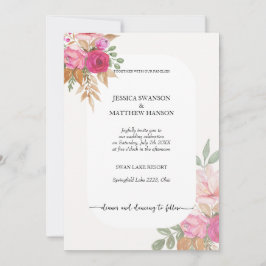 Invitación Jardín de Boho Floral de verano de primavera exóti