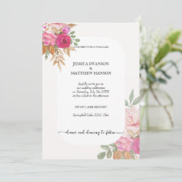 Invitación Jardín de Boho Floral de verano de primavera exóti