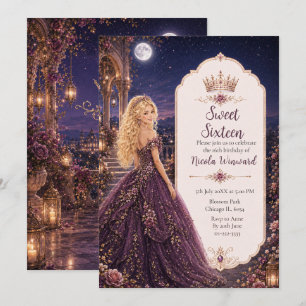 Invitación Jardín de ciruelas bajo la luz de la luna Sweet Si