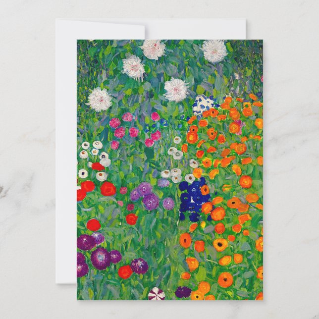 Invitación Jardín de Cottage Gustav Klimt (Anverso)