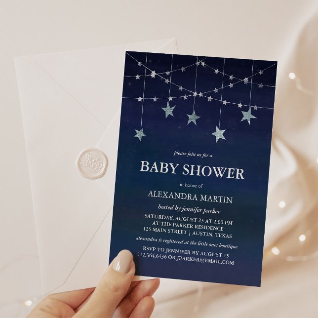 Invitación Jardín de estrellas en el Sky Baby Shower (Subido por el creador)