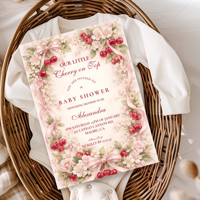 Invitación Jardín de Flor de Cerezo Baby Shower (Subido por el creador)