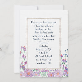 Invitación Jardín de flores acuáticas con perlas