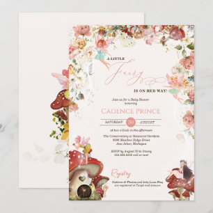 Invitación Jardín de flores de hadas de pequeño bebé ducha