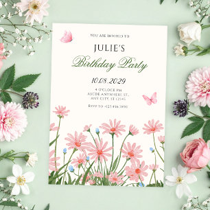 Invitación Jardín de flores minimalista