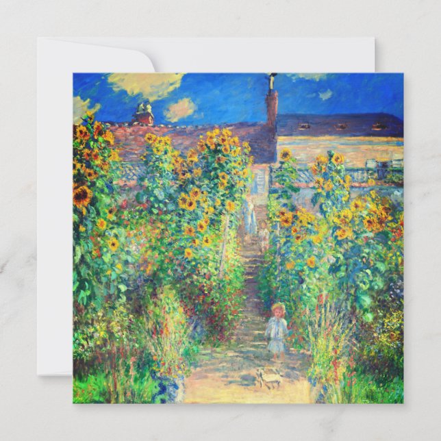 Invitación Jardín de flores Monet (Anverso)