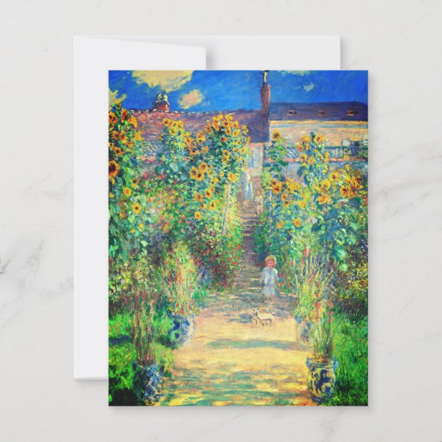 Invitación Jardín de flores Monet (Anverso)