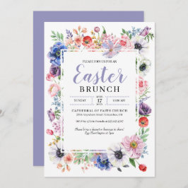 Invitación Jardín de flores primavera Brunch de Pascua