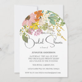 Invitación Jardín de flores primavera ducha de novia ducha de