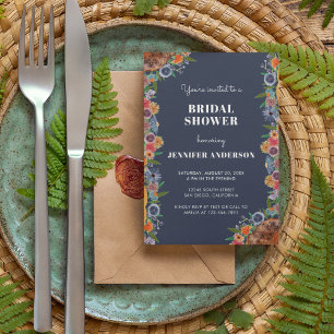 Invitación Jardín de flores silvestres bohemio Bridal Shower 
